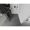 Mexen Kioto+ L Duschwand mit Ablage Walk-in 50 x 200 cm, schwarzer Rahmen, anthrazit gebürstet - 800-050-123-66-70
