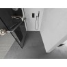 Mexen Kioto+ L Duschwand mit Ablage Walk-in 80 x 200 cm, schwarzer Rahmen, Gun Metal - 800-080-123-95-70