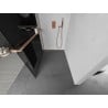 Mexen Kioto+ L Duschwand mit Regal Walk-in 90 x 200 cm, Grafit, gebürstetes Kupfer - 800-090-123-65-40