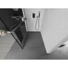 Mexen Kioto+ L Duschwand mit Ablage Walk-in 110 x 200 cm, schwarzer Rahmen, Gun Metal - 800-110-123-95-70