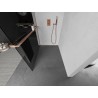 Mexen Kioto+ L Duschwand mit Regal Walk-in 100 x 200 cm, Graphit, gebürstetes Kupfer - 800-100-123-65-40