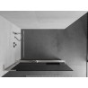 Mexen Kioto+ L Duschwand mit Regal Walk-in 70 x 200 cm, Graphit, gebürsteter Nickel - 800-070-123-97-40