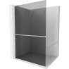 Mexen Kioto+ L Duschwand mit Regal Walk-in 80 x 200 cm, Graphit, gebürsteter Nickel - 800-080-123-97-40