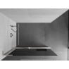 Mexen Kioto+ L Duschwand mit Regal Walk-in 120 x 200 cm, Graphit, Gebürsteter Nickel - 800-120-123-97-40