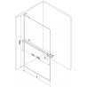 Mexen Kioto+ L Duschwand mit Ablage Walk-in 70 x 200 cm, graphit, gold - 800-070-123-50-40