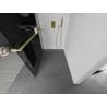 Mexen Kioto+ L Duschwand mit Ablage Walk-in 80 x 200 cm, Graphit, gebürstetes Gold - 800-080-123-55-40
