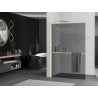 Mexen Kioto+ L Duschwand mit Ablage Walk-in 80 x 200 cm, Graphit, gebürstetes Gold - 800-080-123-55-40