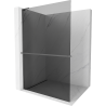 Mexen Kioto+ L Duschwand mit Regal Walk-in 110 x 200 cm, Graphit, Gun Metal - 800-110-123-95-40