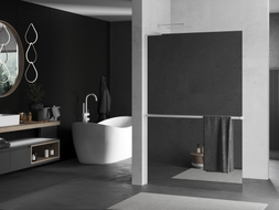 Mexen Kioto+ L Duschwand mit Regal Walk-in 70 x 200 cm, Spiegel, weiß - 800-070-123-20-50