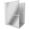 Mexen Kioto+ L Duschwand mit Ablage Walk-in 80 x 200 cm, Spiegel, weiß - 800-080-123-20-50