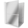 Mexen Kioto+ L Duschwand mit Regal Walk-in 90 x 200 cm, Spiegel, weiß - 800-090-123-20-50