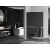 Mexen Kioto+ L Duschwand mit Ablage Walk-in 100 x 200 cm, Spiegel, weiß - 800-100-123-20-50