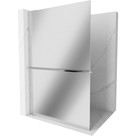 Mexen Kioto+ L Duschwand mit Regal Walk-in 80 x 200 cm, Spiegel, Chrom - 800-080-123-01-50