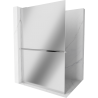 Mexen Kioto+ L Duschwand mit Regal Walk-in 120 x 200 cm, Spiegel, Chrom - 800-120-123-01-50