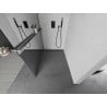 Mexen Kioto+ L Duschwand mit Regal Walk-in 100 x 200 cm, Spiegel, gun gray gebürstet - 800-100-123-66-50