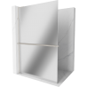 Mexen Kioto+ L Duschwand mit Ablage Walk-in 80 x 200 cm, Spiegel, gebürsteter Nickel - 800-080-123-97-50