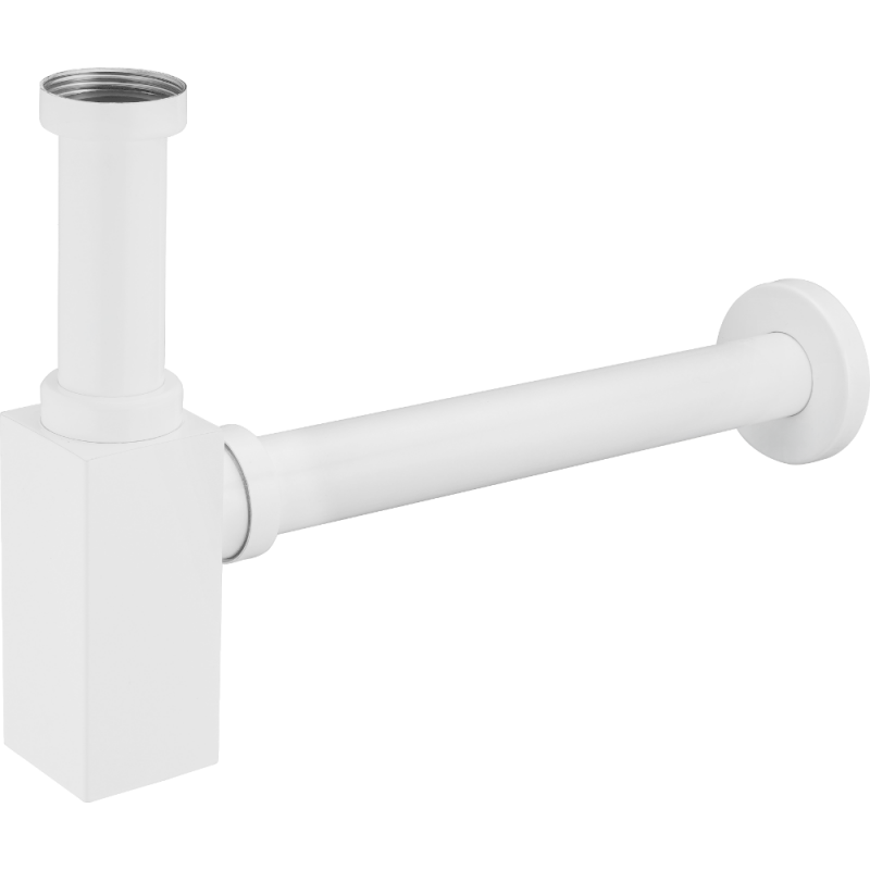 Mexen Waschtisch-Halbsyphon quadratisch, weiß - 79960-20