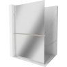 Mexen Kioto+ L Duschwand mit Ablage Walk-in 120 x 200 cm, Spiegel, gebürsteter Nickel - 800-120-123-97-50