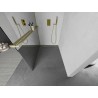 Mexen Kioto+ L Duschwand mit Ablage Walk-in 70 x 200 cm, Spiegel, gebürstetes Gold - 800-070-123-55-50