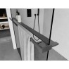 Mexen Duschwandablage mit Handtuchhalter, gebürstet gun gray - 800-02-66