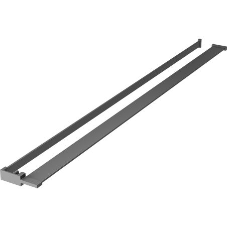 Mexen Regal für Duschwand mit Handtuchhalter, Gun Metal - 800-02-95