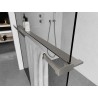 Mexen Kioto+ Ablage für Duschwand mit Handtuchreling, gebürstetes Nickel - 800-02-97