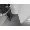 Mexen Kioto+ L Duschwand mit Regal Walk-in 90 x 200 cm, schwarzes Muster, weiß - 800-090-123-20-78