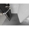 Mexen Kioto+ L Duschwand mit Regal Walk-in 120 x 200 cm, schwarzes Muster, weiß - 800-120-123-20-78