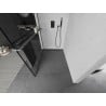 Mexen Kioto+ L Duschwand mit Regal Walk-in 70 x 200 cm, schwarzes Muster, gebürstetes Gun Gray - 800-070-123-66-78