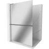 Mexen Kioto+ L Panel mit Ablage Walk-in 90 x 200 cm, Spiegel, Gun Metal - 800-090-123-95-50