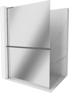 Mexen Kioto+ L Panel mit Ablage Walk-in 90 x 200 cm, Spiegel, Gun Metal - 800-090-123-95-50