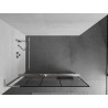Mexen Kioto+ L Duschwand mit Ablage Walk-in 70 x 200 cm, schwarzes Muster, gebürsteter Nickel - 800-070-123-97-78
