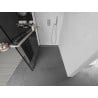 Mexen Kioto+ L Duschwand mit Regal Walk-in 80 x 200 cm, schwarzes Muster, gebürsteter Nickel - 800-080-123-97-78