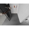 Mexen Kioto+ L Duschwand mit Ablage Walk-in 120 x 200 cm, schwarzes Muster, Roségold - 800-120-123-60-78