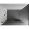 Mexen Kioto+ L Duschwand mit Regal Walk-in 70 x 200 cm, schwarzes Muster, Gold - 800-070-123-50-78