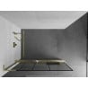 Mexen Kioto+ L Duschwand mit Regal Walk-in 90 x 200 cm, schwarzes Muster, gebürstetes Gold - 800-090-123-55-78