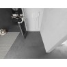 Mexen Kioto+ L Duschwand mit Ablage Walk-in 70 x 200 cm, schwarzes Gitter, weiß - 800-070-123-20-77