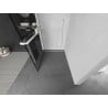 Mexen Kioto+ L Duschwand mit Regal Walk-in 100 x 200 cm, schwarzes Gitter, weiß - 800-100-123-20-77