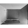 Mexen Kioto+ L Duschwand mit Regal Walk-in 100 x 200 cm, schwarzes Gitter, weiß - 800-100-123-20-77