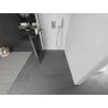 Mexen Kioto+ L Duschwand mit Regal Walk-in 70 x 200 cm, schwarzes Gitter, Chrom - 800-070-123-01-77