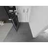 Mexen Kioto+ L Duschwand mit Ablage Walk-in 110 x 200 cm, schwarzes Gitter, Chrom - 800-110-123-01-77