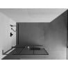 Mexen Kioto+ L Duschtrennwand mit Regal Walk-in 120 x 200 cm, schwarzes Gitter, gebürstet gun gray - 800-120-123-66-77
