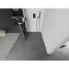 Mexen Kioto+ L Duschwand mit Ablage Walk-in 80 x 200 cm, schwarzes Gitter, Gun-Metal - 800-080-123-95-77