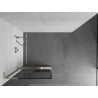 Mexen Kioto+ L Duschwand mit Ablage Walk-in 80 x 200 cm, schwarzes Gitter, gebürsteter Nickel - 800-080-123-97-77