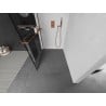 Mexen Kioto+ L Duschwand mit Ablage Walk-in 100 x 200 cm, schwarz kariert, Roségold - 800-100-123-60-77