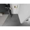 Mexen Kioto+ L Duschwand mit Regal Walk-in 70 x 200 cm, schwarzes Gitter, gold - 800-070-123-50-77