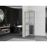 Mexen Kioto+ L Duschwand mit Regal Walk-in 80 x 200 cm, schwarzes Gitter, gold - 800-080-123-50-77