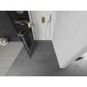 Mexen Kioto+ L Duschwand mit Regal Walk-in 110 x 200 cm, schwarzes Gitter, golden - 800-110-123-50-77