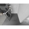 Mexen Kioto+ L Duschwand mit Regal Walk-in 100 x 200 cm, weiße Welle, weiß - 800-100-123-20-97