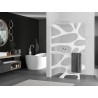 Mexen Kioto+ L Duschwand mit Regal Walk-in 100 x 200 cm, weiße Welle, weiß - 800-100-123-20-97